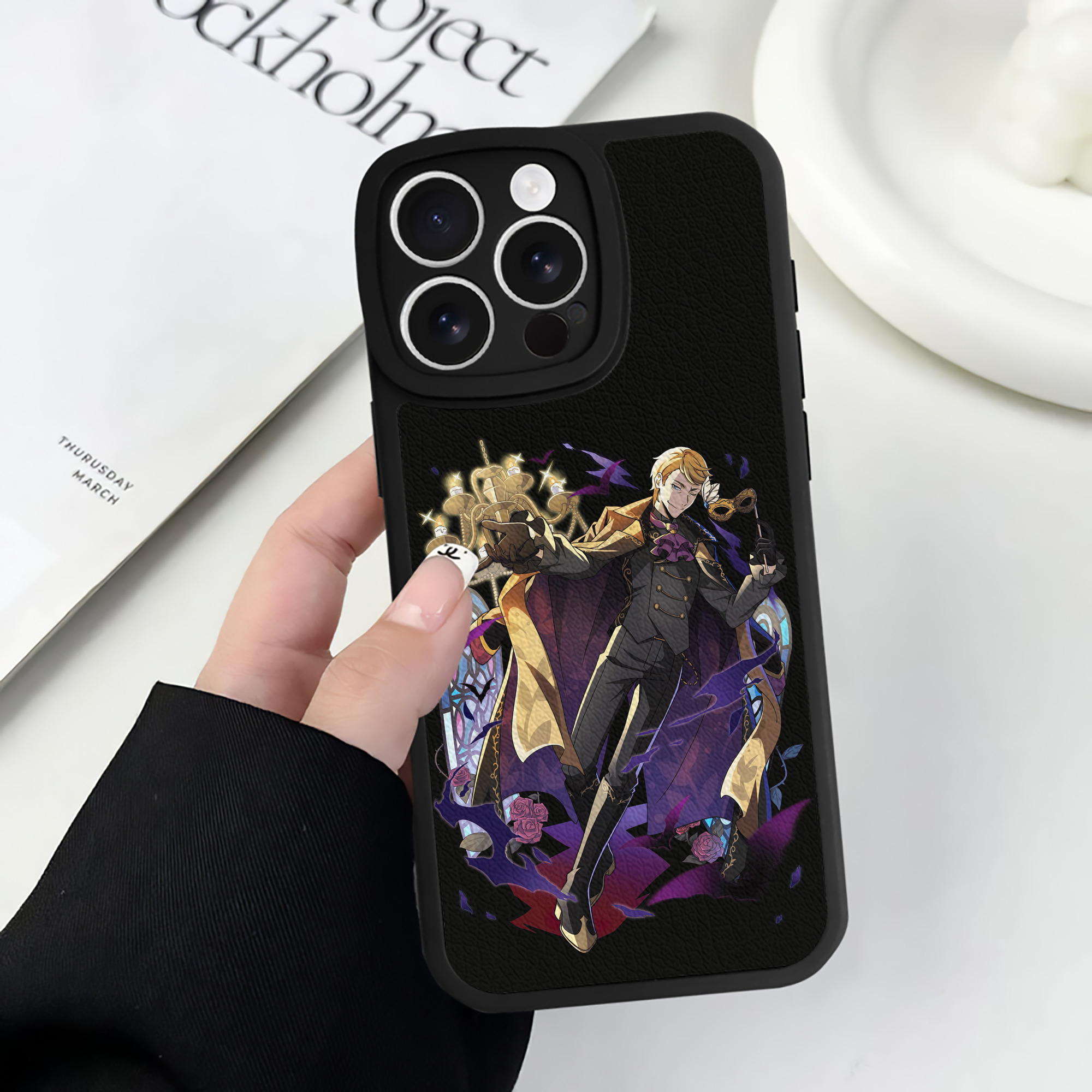 （画像用） 文豪ストレイドッグス Bungo Stray Dogs 【iPhone 16シリーズ対応】シリコンスマホケース（レザー調） 材質：シリコン